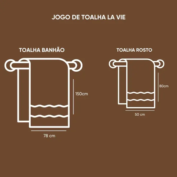 Jogo de Toalhas 2 Peças Fio Penteado Appel Home La Vie – 100% Algodão – Verde Matte, foto 3