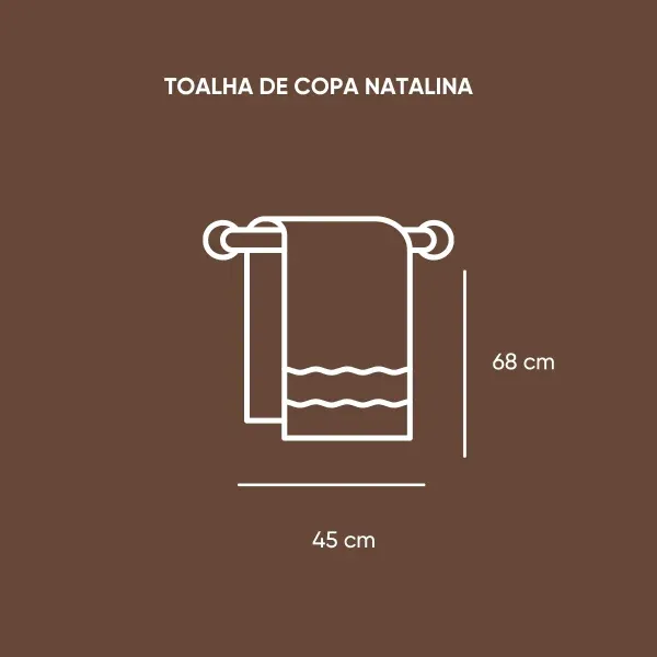 Pano de Prato Atoalhado Natalino Appel Home Barra Jacquard 45cm x 68cm – Doces Bordô, foto 5