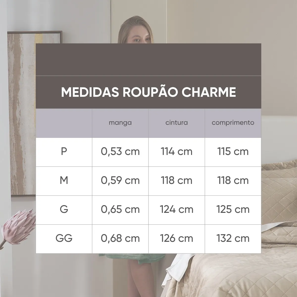 Roupão de Microfibra Flannel Charme Appel Home – Listrado Azul, foto 4