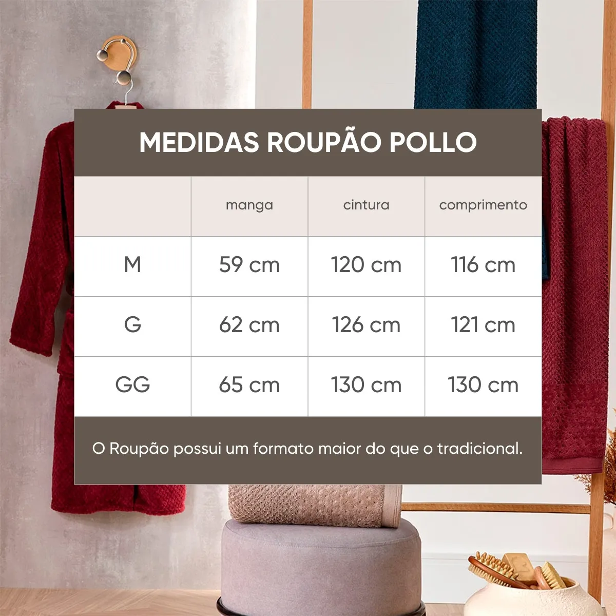 Roupão de Microfibra Flannel Pollo Appel Home – Pinnus, foto 4