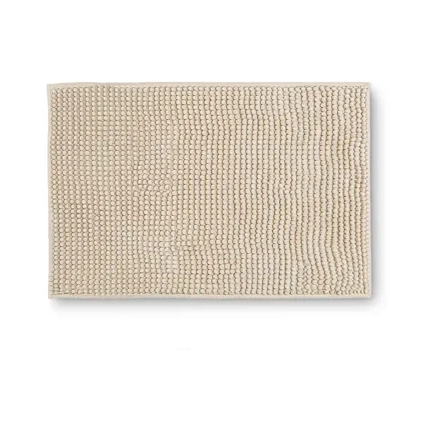 Tapete Antiderrapante Banheiro Popcorn Appel Home Microfibra 40cm x 60cm – Natural