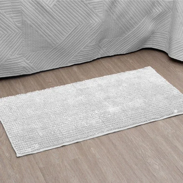 Tapete Passadeira Antiderrapante Popglow Appel Home – 50cm x 1,00m – Prata Ice