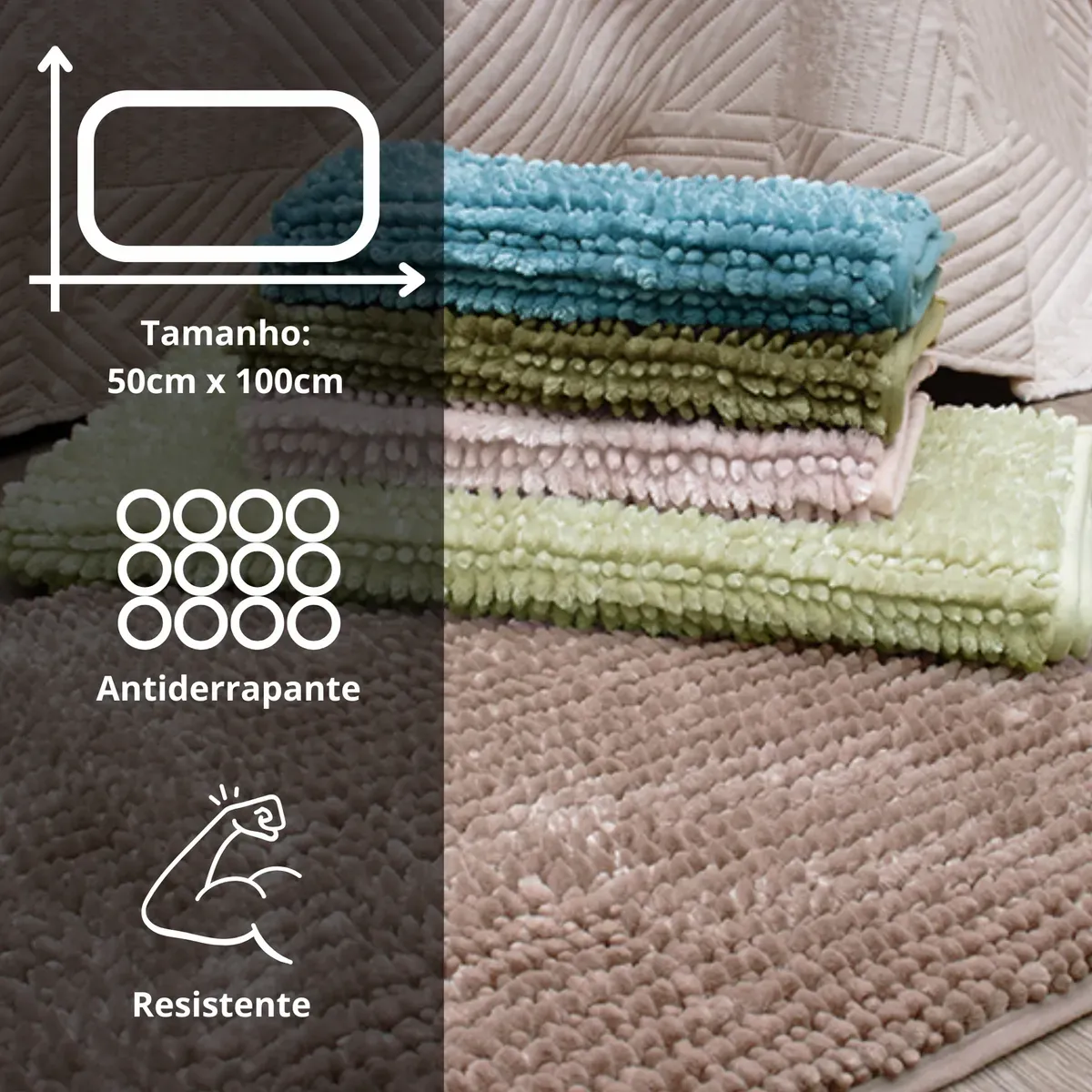 Tapete Passadeira Antiderrapante Popglow Appel Home – 50×100 cm – Trigo, foto 2