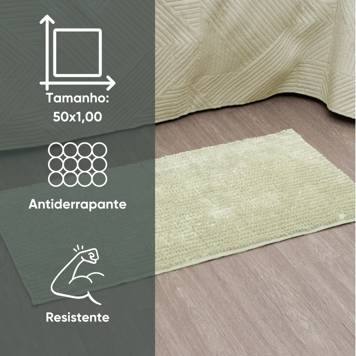 Tapete Passadeira Antiderrapante Popglow Appel Home – 50×100 cm – Trigo, foto 4