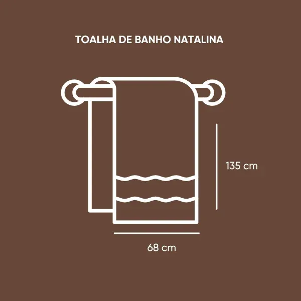 Toalha de Banho Appel Home Natalina Barra Jacquard – 91% Algodão 68cm x 1,35m – Noel Bordô, foto 5