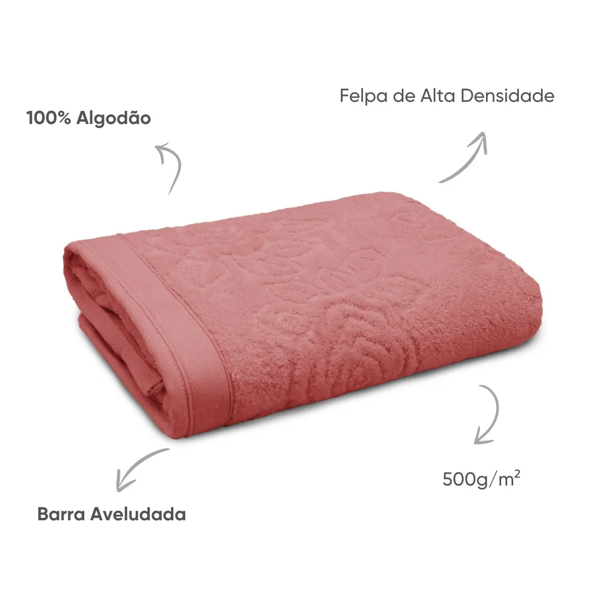 Toalha de Banho Fio Penteado Lady Appel Home – Jacquard – Begônia, foto 3