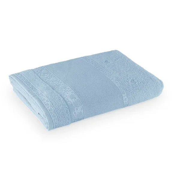 Toalha de Banho Para Bordar Appel Home Ateliê Barra Etamine – 100% Algodão 68cm x 1,40m – Azul Névoa