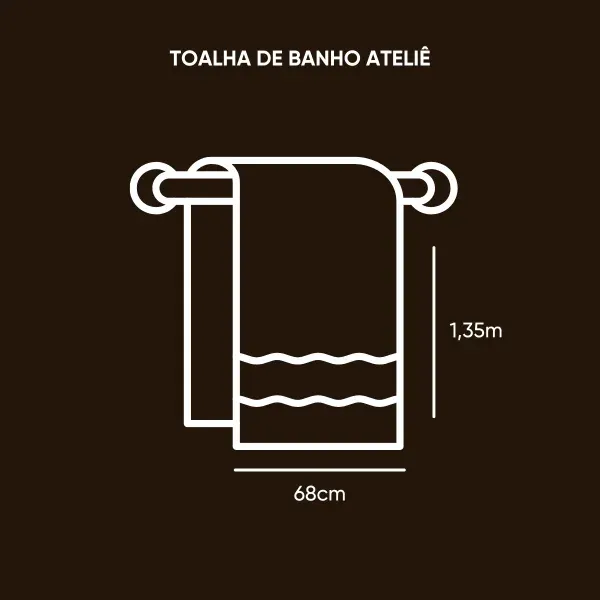 Toalha de Banho Para Bordar Appel Home Ateliê Barra Etamine – 100% Algodão 68cm x 1,40m – Linho, foto 4