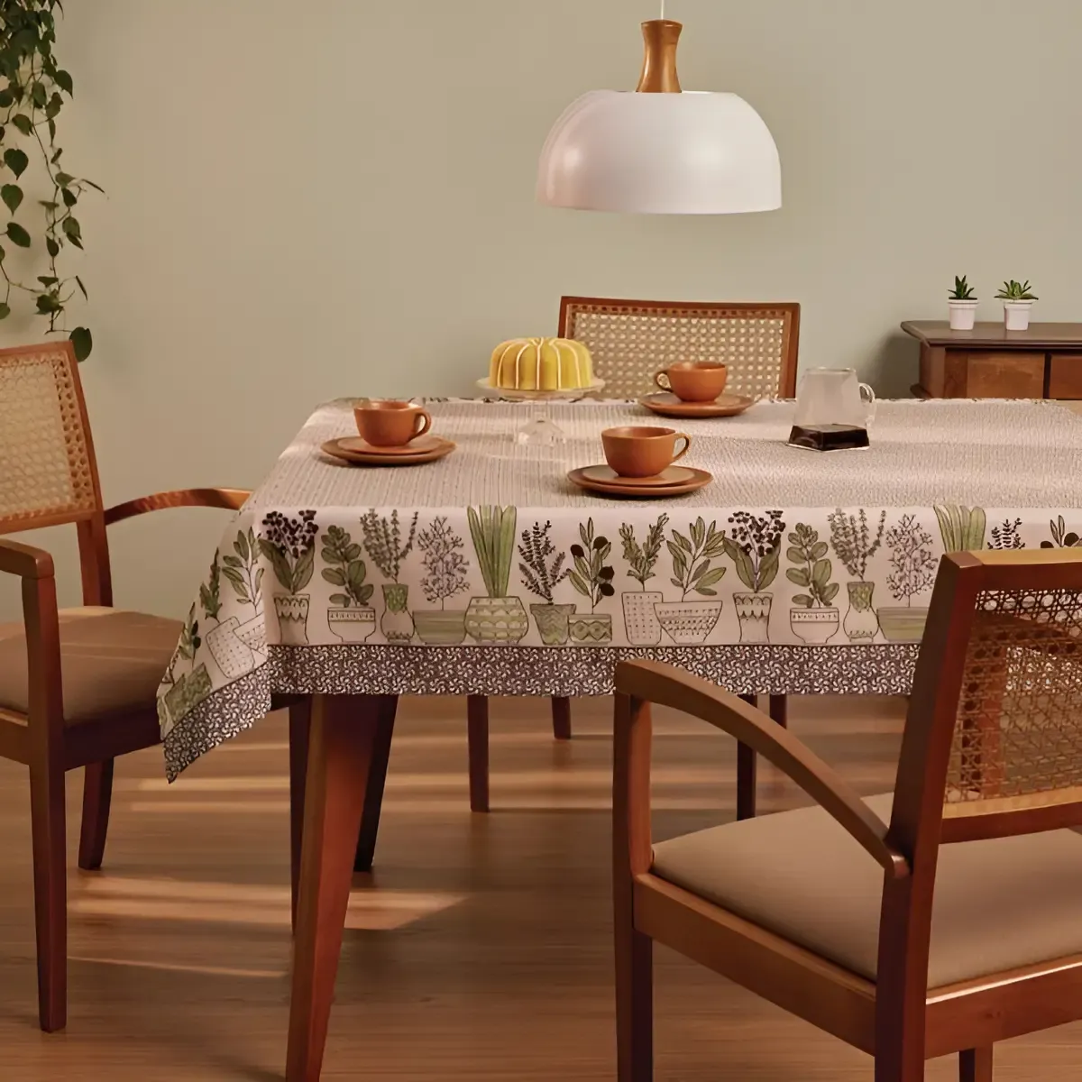 Toalha de Mesa Retangular 6 Lugares Lepper Pop Estampada – Jardim – 1,40m x 2,10m