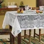 Toalha de Mesa Retangular 6 Lugares Lepper Renda – Estampa Realeza – 1,50m x 2,10m – Branco