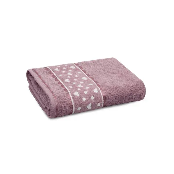 Toalha de Rosto Appel Home Charme Barra Jacquard Aveludada – 100% Algodão 45cm x 68cm – Orquídea Misty